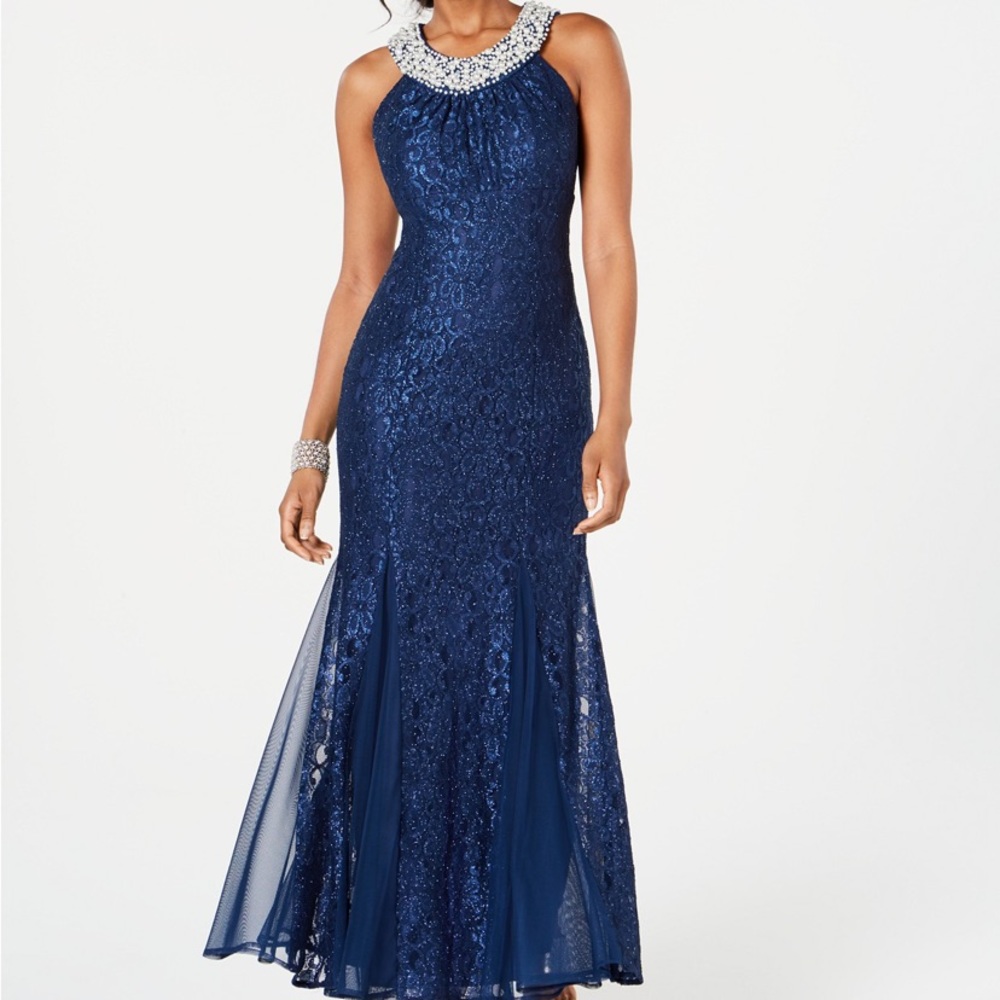 Embellished Lace Gown
